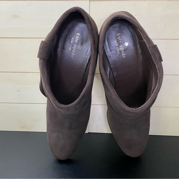 Kate Spade Bison Booties Women's Size 8 Shoes M Suede Leather Cuffed Boot - Picture 8 of 11